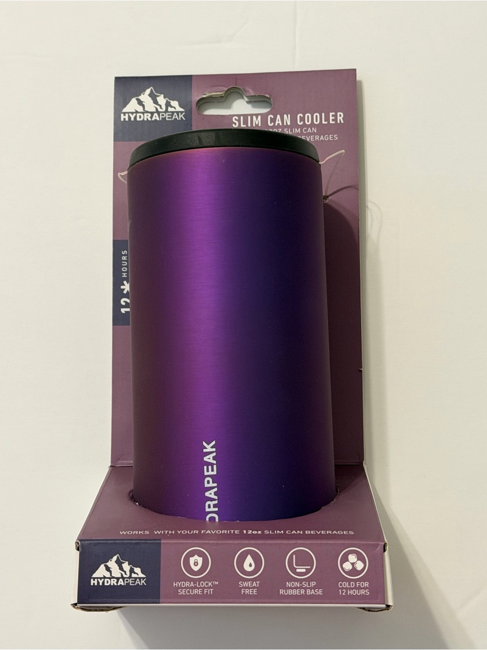 HydraPeak Slim Can Cooler - Metallic Purple